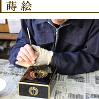 お仏壇製造工程--蒔絵