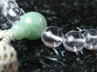 女性用数珠(京念珠)本水晶 翡翠仕立の通販・販売