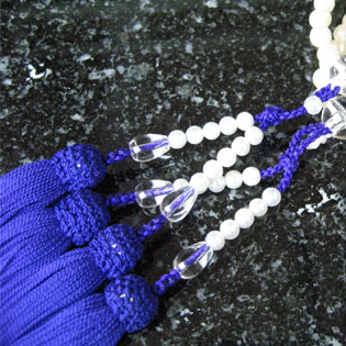 女性用数珠(京念珠)淡水真珠/水晶 二連仕立ての通販・販売