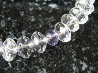 女性用数珠(京念珠)本水晶/ローズアメジスト仕立 スターシェイブカットの通販・販売