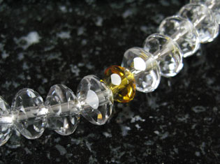 女性用数珠(京念珠)本水晶/トパーズ仕立 スターシェイブカットの通販・販売